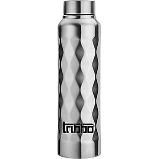 TRIBBO Stainless Steel Water Bottle 1 litre Water Bottles For Fridge School,Gym,Home,office,Boys   Girls Kids Leak Proof(SILVERSIPPER CAP SET OF 1 1000 ML Model-diamond)