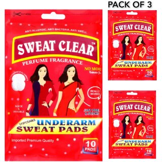 Sweat Clear Underarm Sweat Pads pack of 3
