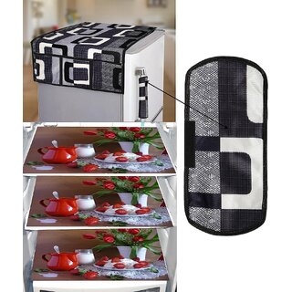 REVEXO Fridge Cover for Top (21 X 39 Inches), 3 Piece Fridge Mats With Hadle-REVX0293