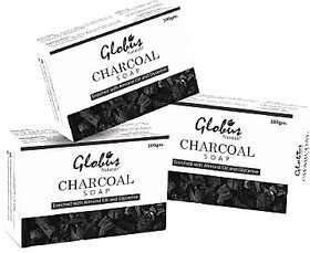 Globus Naturals Charcoal Soap 100 gm, Set of 3