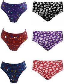 Supermood Pack Of 6 Women Bikini Multicolor Panty