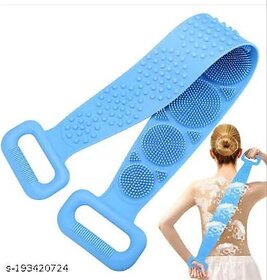 Silicone Body Back Scrubber Double Side Bathing Brush for Skin Deep Cleaning Body Scrubbers  Brushes