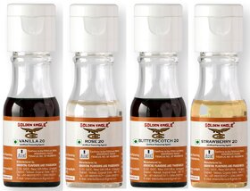 Golden Eagle Combo Of Essence Vanilla, Rose, Butterscotch, Strawberry Liquid Food Essence (80ml)