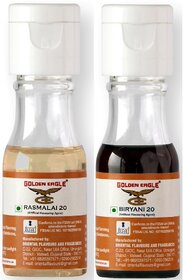Golden Eagle Rasmalai And Biryani Essence Flavors Food Essence 20ml Each(40 ml)