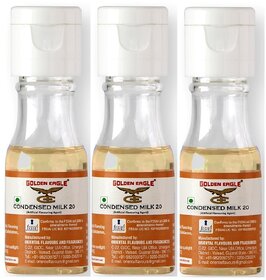 Golden Eagle Condensed Milk Essence Flavors, Liquid Food Essence 20ml Each Pack Of 3 (60 ml)