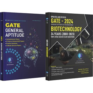 GATE Biotechnology  Aptitude Books (2 Books)  Best Topicwise Previous Years solved papers