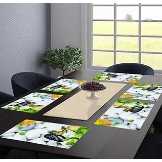 M/S Revaxo Rectangular Pack Of 6 Table Placemat (Multicolor, Pvc)
