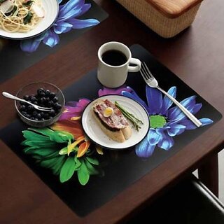 Revexo Rectangular Pack Of 6 Table Placemat (Multicolor, Pvc)