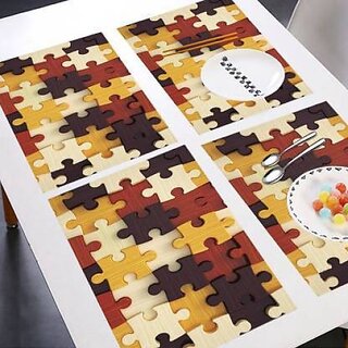 Revexo Rectangular Pack Of 6 Table Placemat (Multicolor, Pvc)