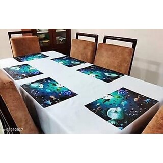 M/S Revaxo Rectangular Pack Of 6 Table Placemat (Multicolor, Pvc)