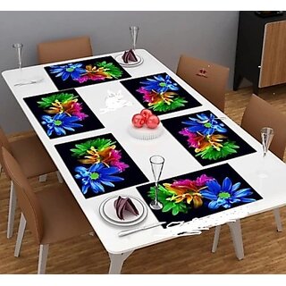 M/S Revaxo Rectangular Pack Of 6 Table Placemat (Multicolor, Pvc)
