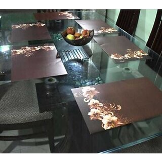 M/S Revaxo Rectangular Pack Of 6 Table Placemat (Multicolor, Pvc)