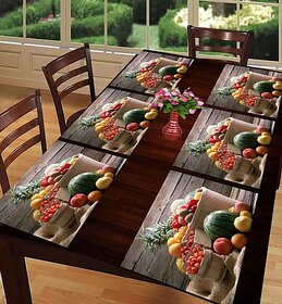 Revexo Rectangular Pack Of 6 Table Placemat (Multicolor, Pvc)