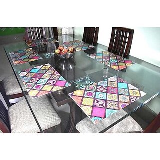 M/S Revaxo Rectangular Pack Of 6 Table Placemat (Multicolor, Pvc)