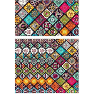 Revexo Rectangular Pack Of 6 Table Placemat (Multicolor, Pvc)