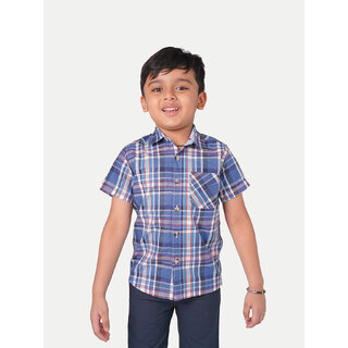 Blue Multi-checked Shirt