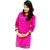 The Mini Needle Pink Cotton Geometric Stitched Kurti For Women