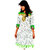 The Mini Needle White Cotton Printed Stitched Kurti For Women