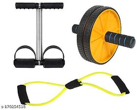U.S.Traders Single Spring Tummy, Ab Roller And 8 figer combo