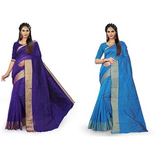 SVB Multicolour Art  Silk Saree With Blouse Piece