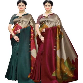 SVB Sarees Kanjeevaram Printed Saree Combo Of 2 Saree