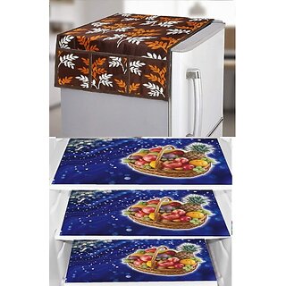 REVEXO Refrigerator Cover (Width: 20 cm, Multicolor)