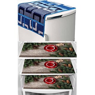 REVEXO Refrigerator Cover (Width: 20 cm, Multicolor)