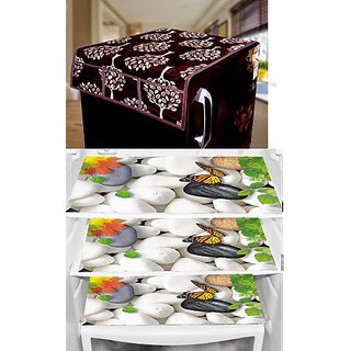 REVEXO Refrigerator Cover (Width: 20 cm, Multicolor)