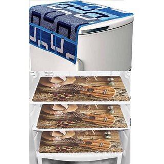 REVEXO Refrigerator Cover (Width: 20 cm, Multicolor)