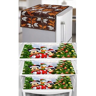 REVEXO Refrigerator Cover (Width: 20 cm, Multicolor)