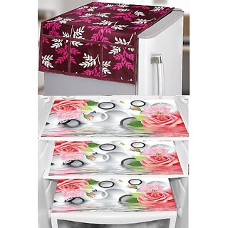 REVEXO Refrigerator Cover (Width: 20 cm, Multicolor)