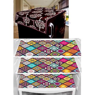 REVEXO Refrigerator Cover (Width: 20 cm, Multicolor)