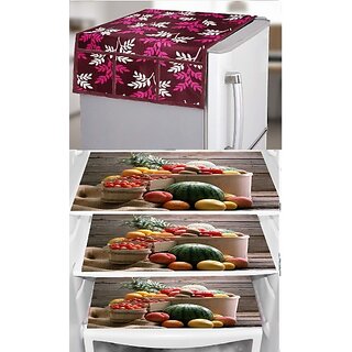 REVEXO Refrigerator Cover (Width: 20 cm, Multicolor)