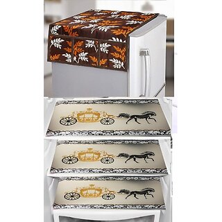 REVEXO Refrigerator Cover (Width: 20 cm, Multicolor)