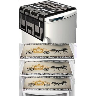 REVEXO Refrigerator Cover (Width: 20 cm, Multicolor)