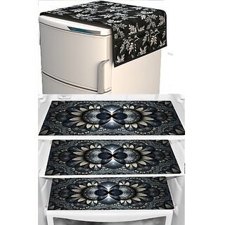 REVEXO Refrigerator Cover (Width: 20 cm, Multicolor)