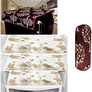 REVEXO Refrigerator Cover (Width: 98 cm, Multicolor)