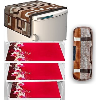 REVEXO Refrigerator Cover (Width: 98 cm, Multicolor)