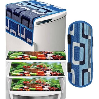 REVEXO Refrigerator Cover (Width: 98 cm, Multicolor)