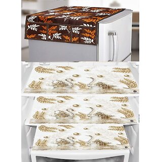 REVEXO Refrigerator Cover (Width: 20 cm, Multicolor)