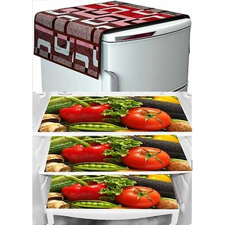 REVEXO Refrigerator Cover (Width: 20 cm, Multicolor)