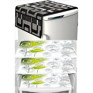 REVEXO Refrigerator Cover (Width: 20 cm, Multicolor)