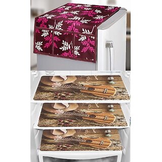 REVEXO Refrigerator Cover (Width: 20 cm, Multicolor)