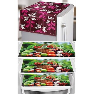 REVEXO Refrigerator Cover (Width: 20 cm, Multicolor)