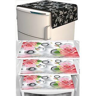 REVEXO Refrigerator Cover (Width: 20 cm, Multicolor)