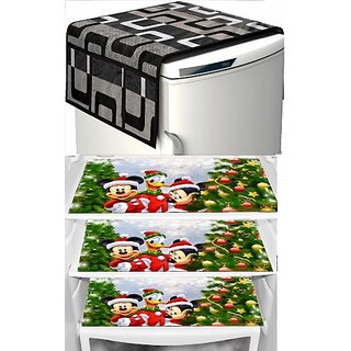 REVEXO Refrigerator Cover (Width: 20 cm, Multicolor)