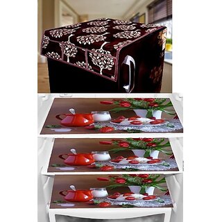 REVEXO Refrigerator Cover (Width: 20 cm, Multicolor)