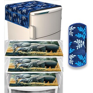 REVEXO Refrigerator Cover (Width: 98 cm, Multicolor)