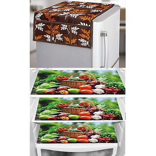 REVEXO Refrigerator Cover (Width: 20 cm, Multicolor)
