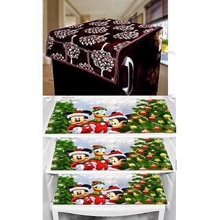REVEXO Refrigerator Cover (Width: 20 cm, Multicolor)